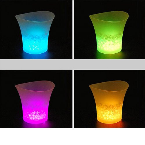 5L LED Colour Changing Ice Bucket Champagne Wine Drinks Cooler