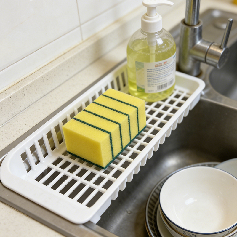 5PCS Dishwashing Sponge Dual Sided Dish Washing Cleaning Scrub Kitchen Sponge Scourer Remove Grease Burnt on Food 11 x 6cm