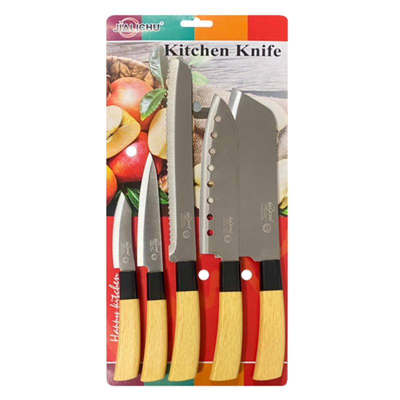 5PCS Steel Kitchen Knife Fruit Knife Comfortable Non-Slip Handle for Fruit and Vegetables Meet