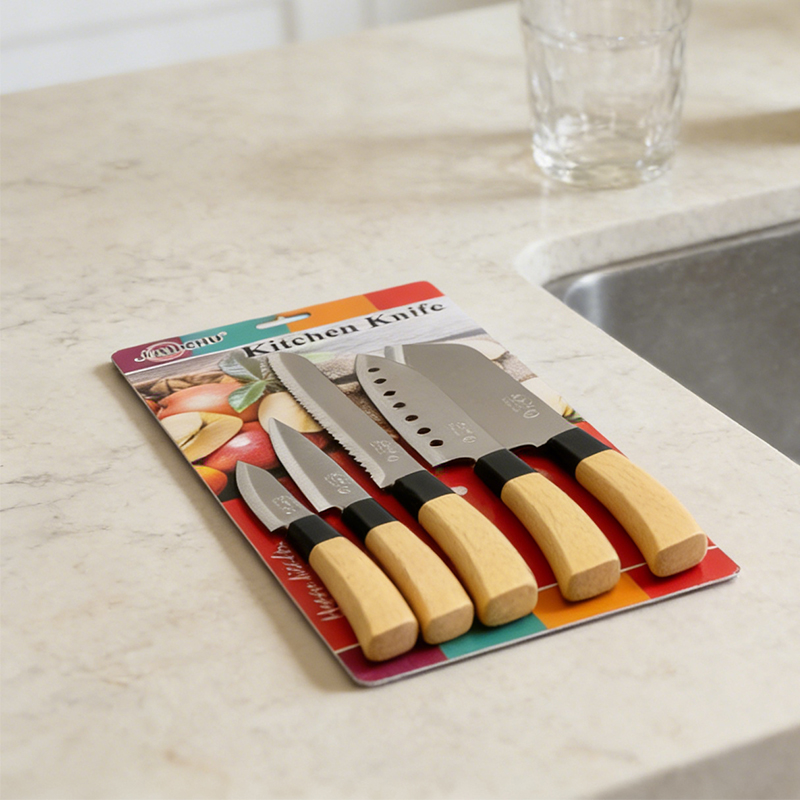 5PCS Steel Kitchen Knife Fruit Knife Comfortable Non-Slip Handle for Fruit and Vegetables Meet