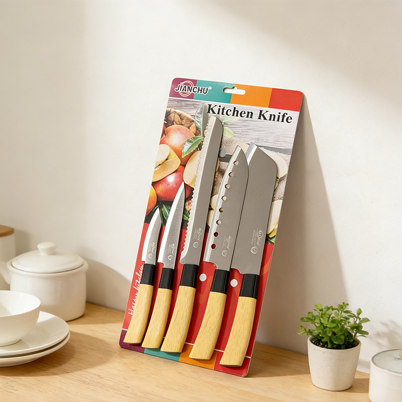 5PCS Steel Kitchen Knife Fruit Knife Comfortable Non-Slip Handle for Fruit and Vegetables Meet