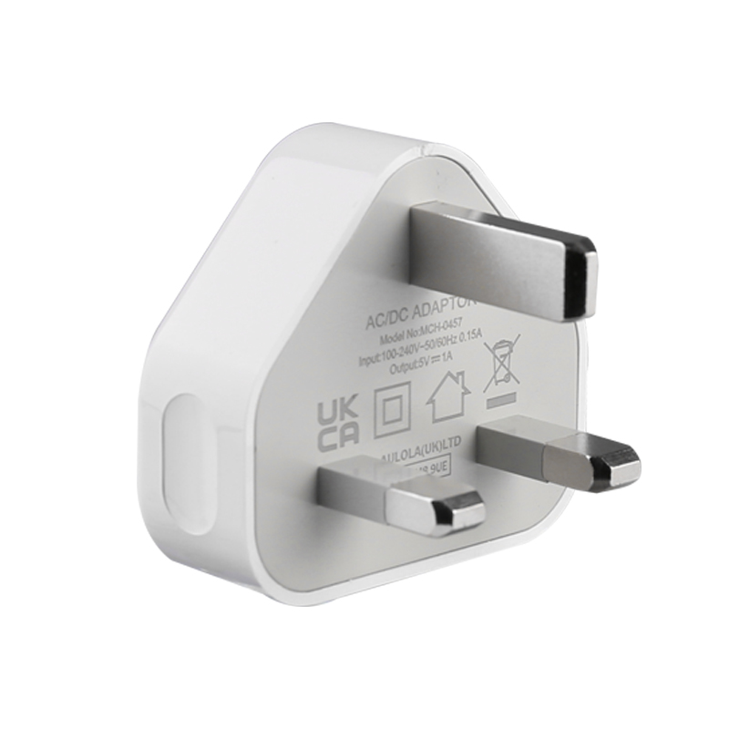 5V 1000MA USB Charger Adapter UK Plug for iPhone 5S 6 Plus Samsung - White