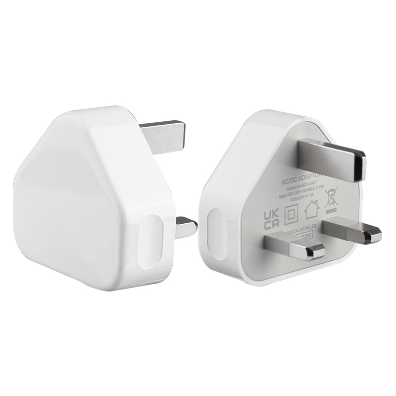 5V 1000MA USB Charger Adapter UK Plug for iPhone 5S 6 Plus Samsung - White