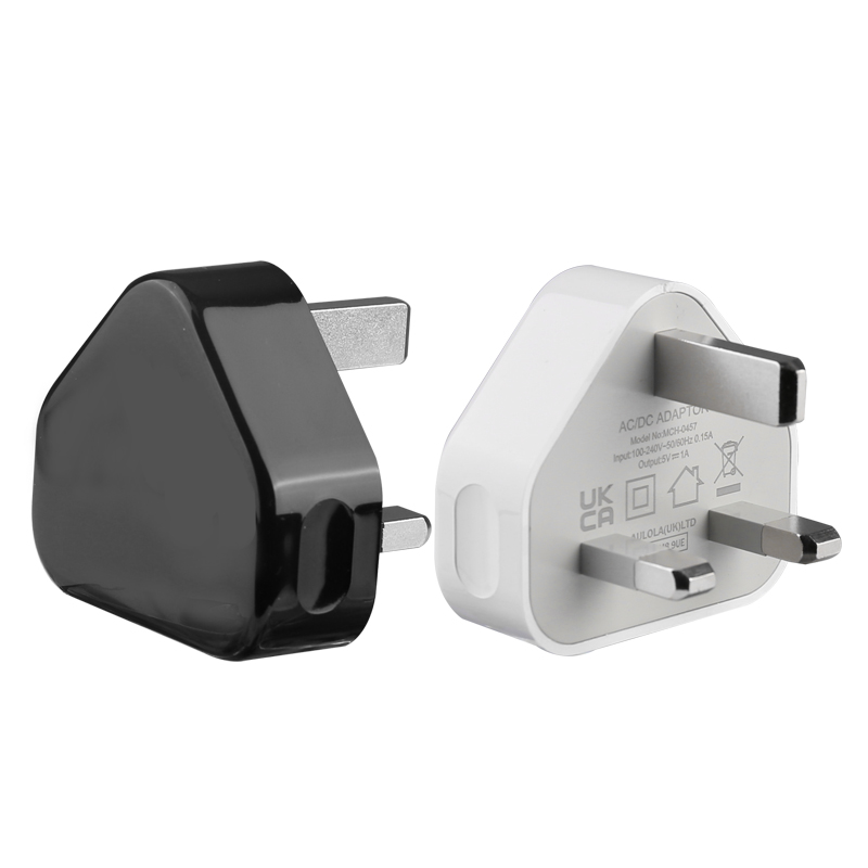 5V 1000MA USB Charger Adapter UK Plug for iPhone 5S 6 Plus Samsung - White
