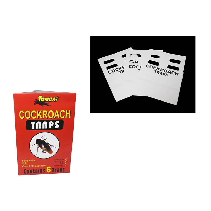 6PCS Cockroach Traps Glue Traps Insect Pest Sticky Trap Pads Board Safe and Easy To Use Peel Off Glue Traps Killer Glue for Indoor Outdoor Home Kitchen Garden