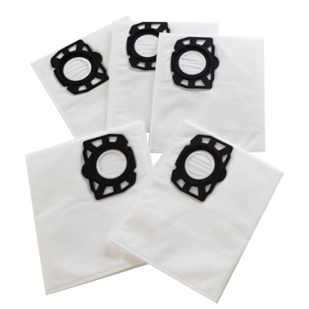 6 Pack Fleece Fabric Dust Bags Compatible with Karcher WD4 Wet Dry Vacuums