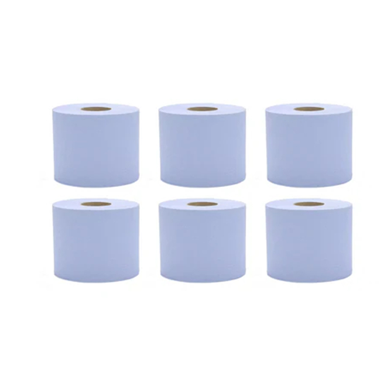 6 Rolls Cleaning Paper Blue Centrefeed Rolls Toilet Rolls Kitchen Tissue Cleaning Solution for Home Office