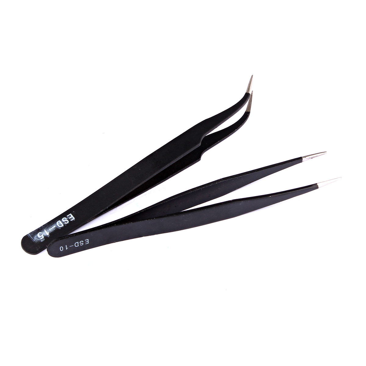 6 x Professional Coated Precision Tweezers Set Stainless Steel Non Magnetic