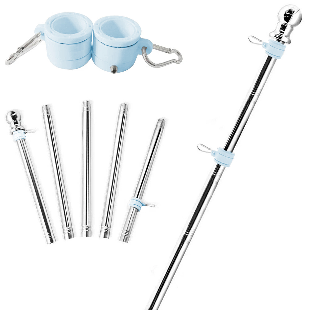 6ft Adjustable Stainless Steel Flag Pole Heavy Duty Rotating Anti Tangle for Caravan Outdoor Use