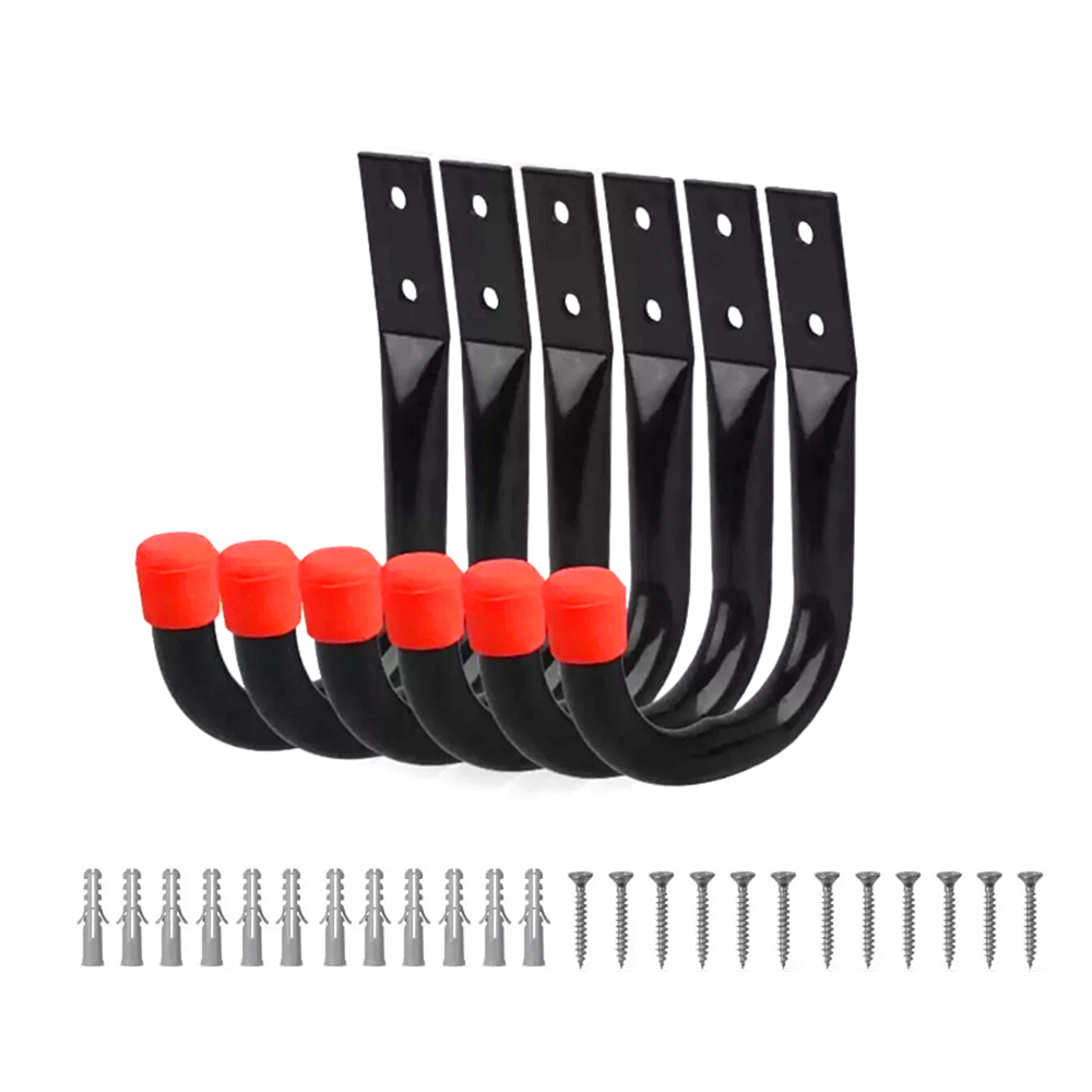 6Pcs Garage Heavy Duty Hooks Organizer Wall Mount Hanging Storage Utility Hangers