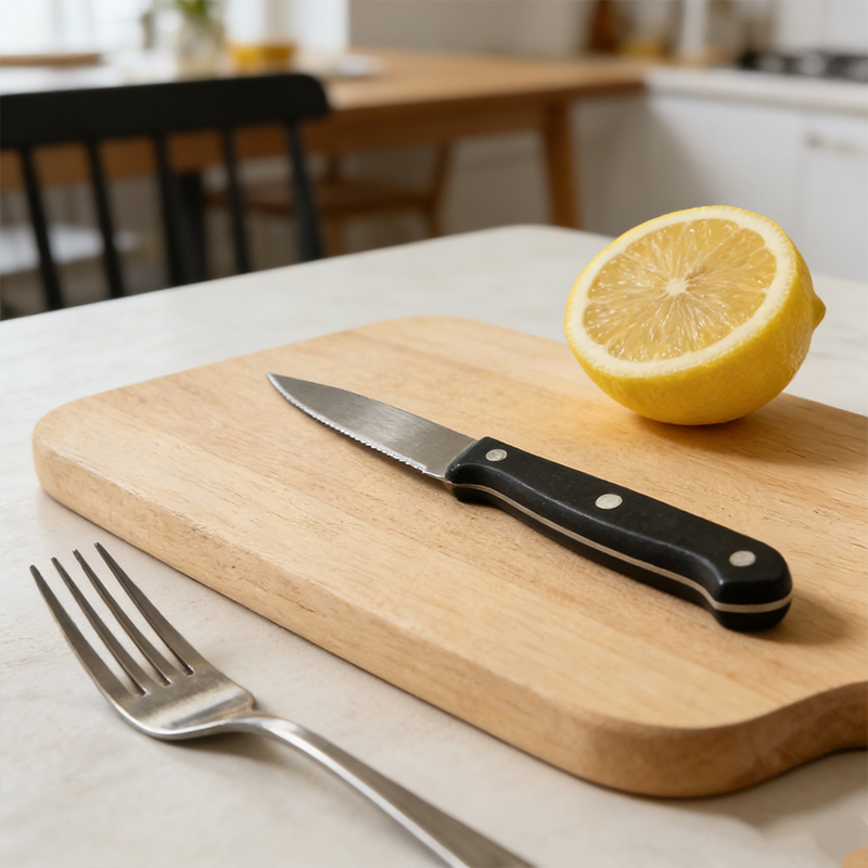 6PCS Kitchen Fruit Knife 19cm Black Kitchen Knife Comfortable Non-Slip Handle for Fruit and Vegetables