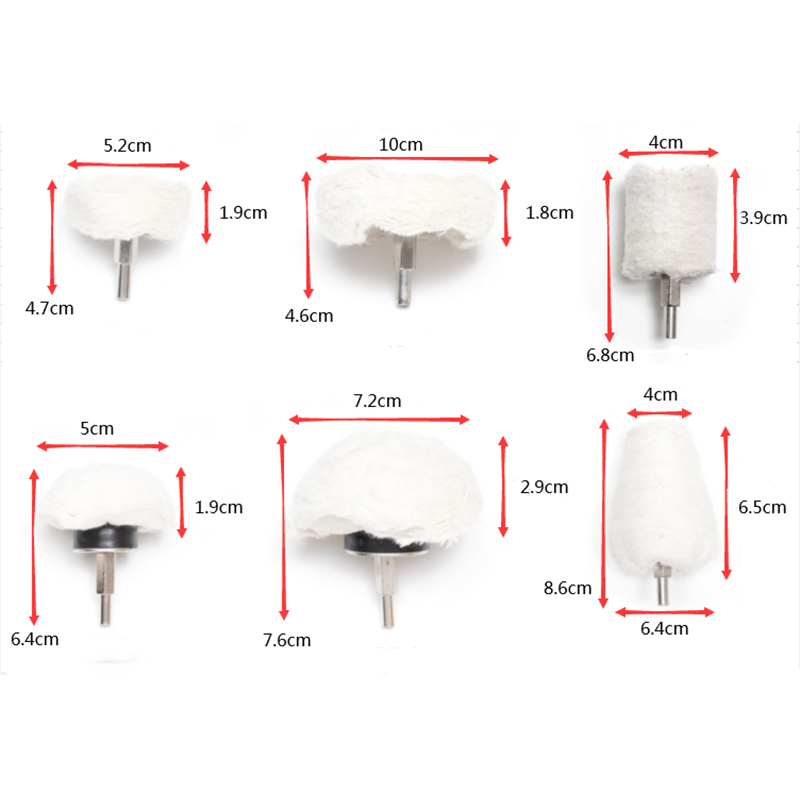 6pcs Polishing Wheel Drill Pads Set Buffing Mop Car Attachment