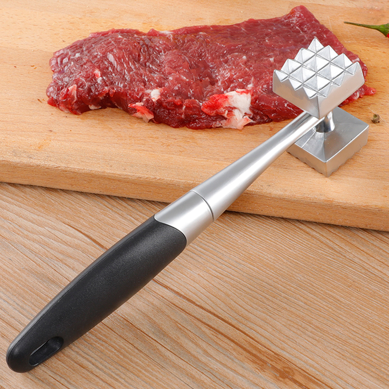 8.2in Metal Two Sided Meat Hammer Tenderiser for Tenderizing Steak Beef Poultry BBQ 21cm