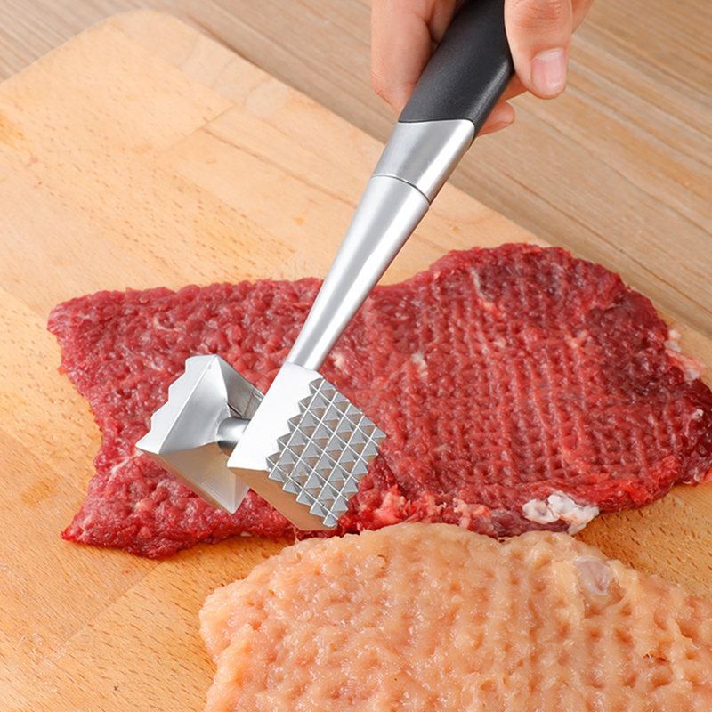 8.2in Metal Two Sided Meat Hammer Tenderiser for Tenderizing Steak Beef Poultry BBQ 21cm