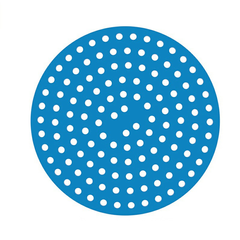 8 inch Reusable Air Fryer Liners Non-Stick Silicone Pad Mat Basket Round - Blue