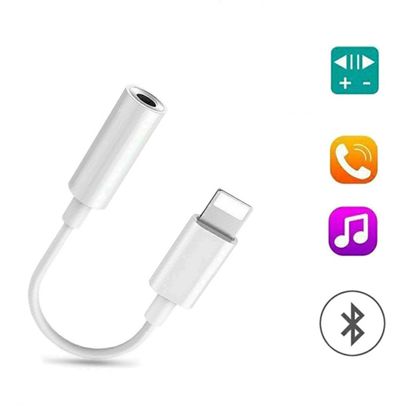 8 Pin to 3.5mm Headphone Bluetooth Jack Audio Adapter