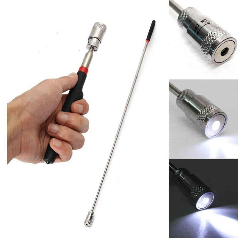 8LB Telescopic Magnetic LED Flashlight Extendable Pick-Up Light Torch Pick Up Tool with LED