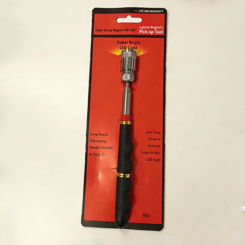 8LB Telescopic Magnetic LED Flashlight Extendable Pick-Up Light Torch Pick Up Tool with LED