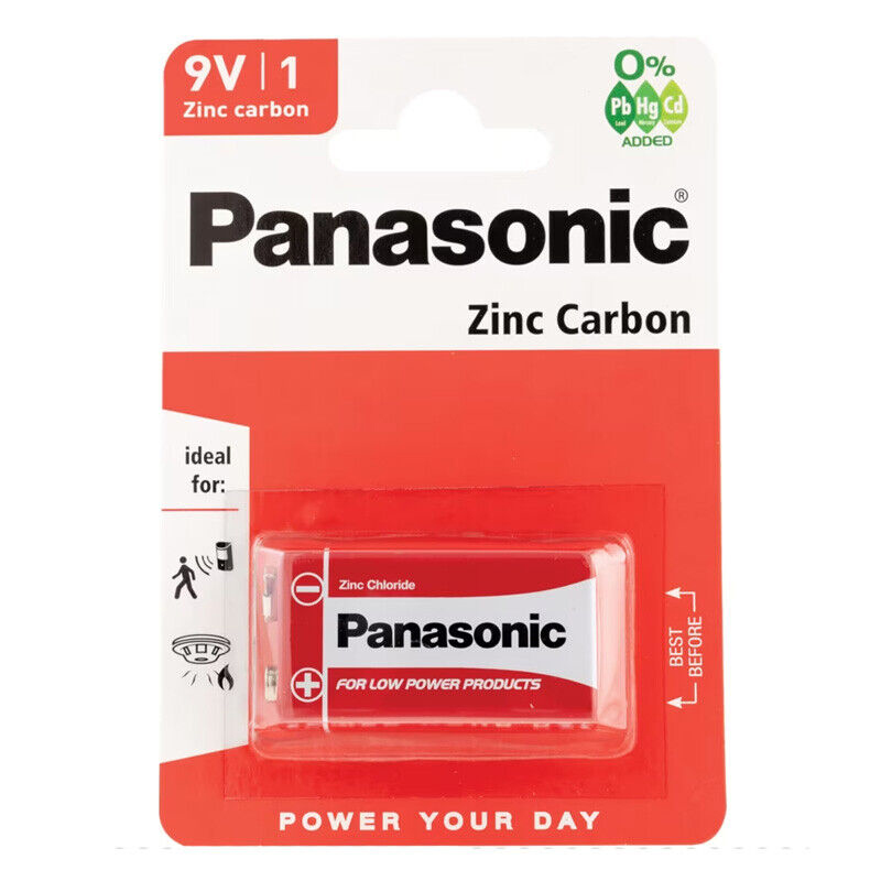 9V Battery Zinc Carbon 6F22 6LR61 MN1604 Battery