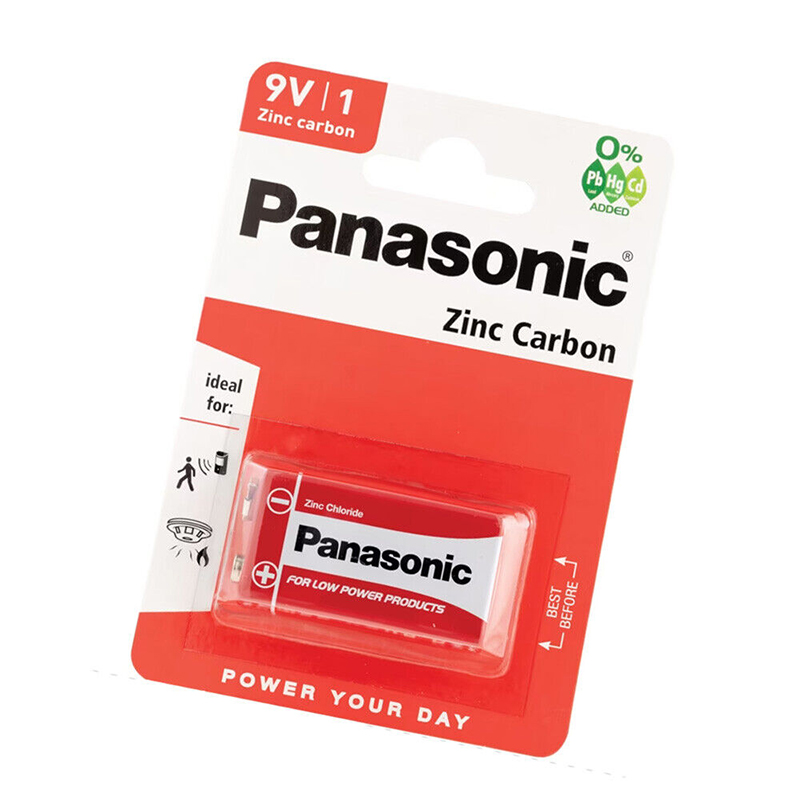 9V Battery Zinc Carbon 6F22 6LR61 MN1604 Battery