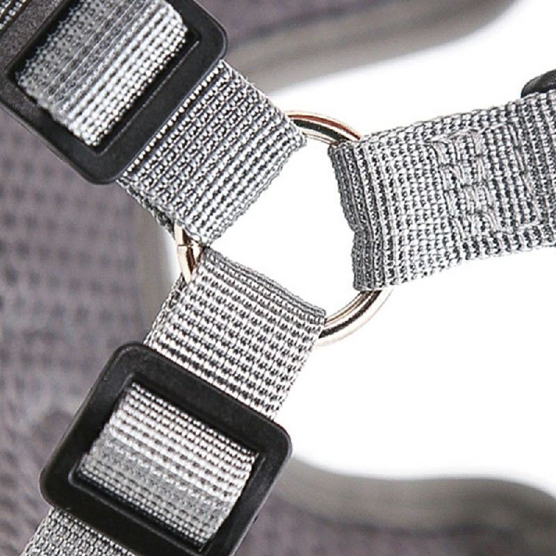 Adjustable and Breathable Dog Pet Harness Vest Padded Safety Puppy Leash Set - Blue L