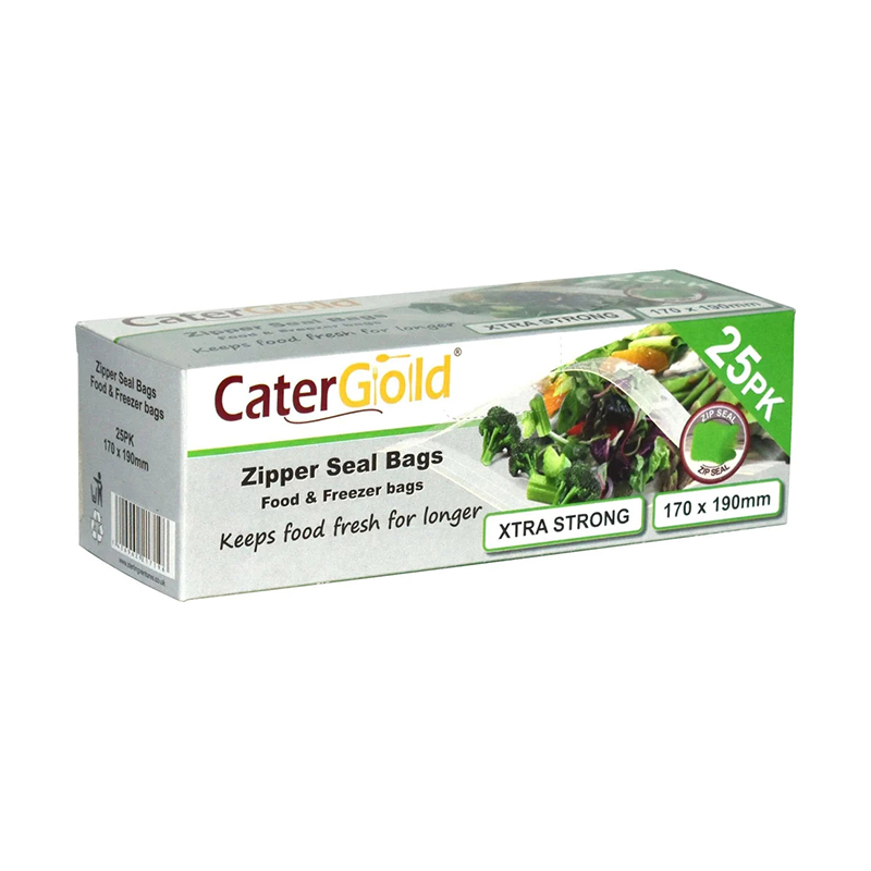 Airtight Leakproof Zipper Storage Freezer Bags for Food Storage 25 Pack