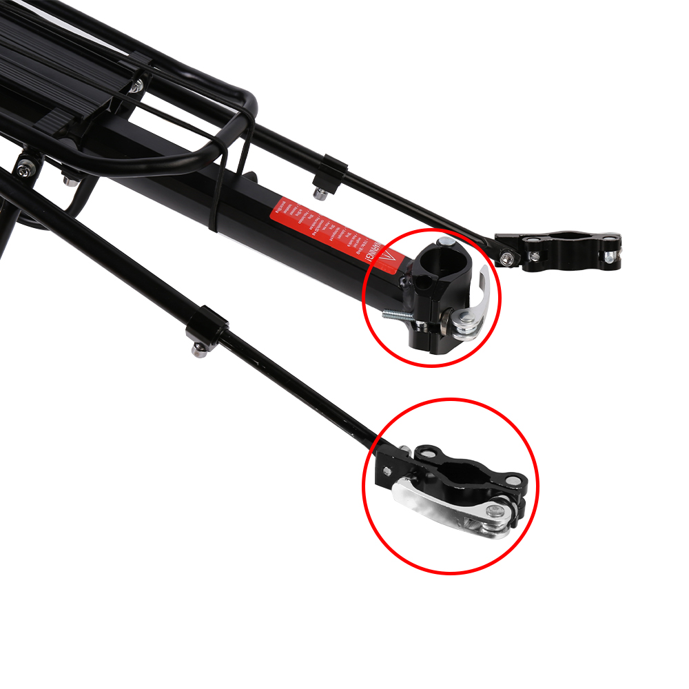 Aluminum Alloy Bicycle Rear Pannier Rack Mountain Bike Rear Carrier with Adjustable Fender