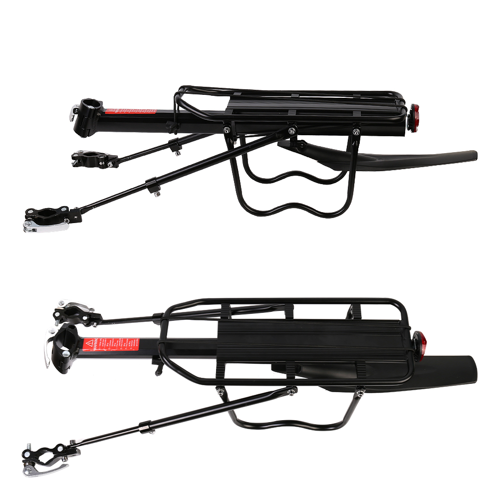 Aluminum Alloy Bicycle Rear Pannier Rack Mountain Bike Rear Carrier with Adjustable Fender