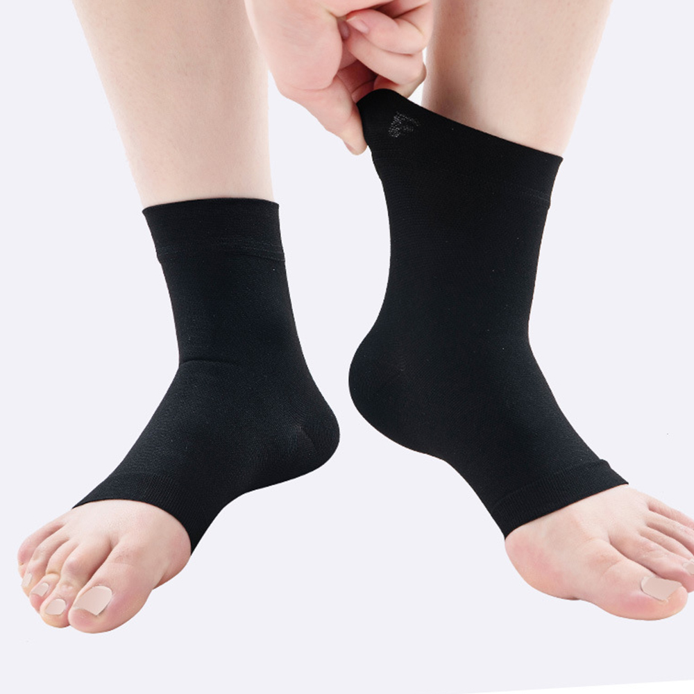 Ankle Compression Sleeve Open Toe Сompression Socks - Black M