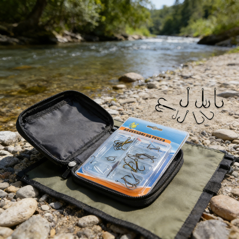 Assorted Sizes Fishing Hooks Fishing Wire Hook for Freshwater Fishing Rigs Bass Catfish