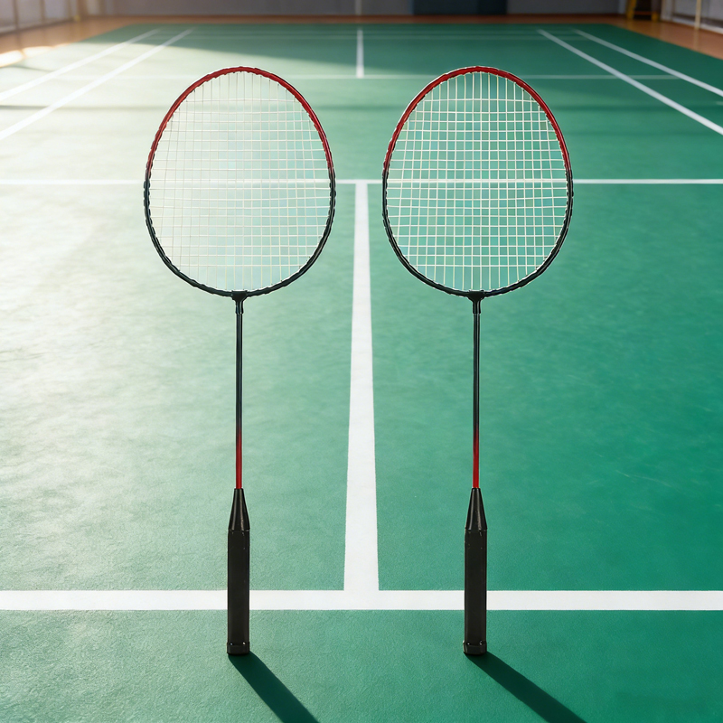 2PCS Rackets Badminton Racket Set Beginner Practice Racket for Indoor Outdoor Family Sport Fun