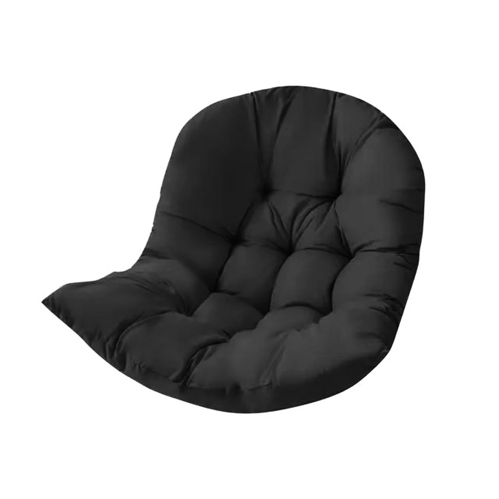 Basket Chair Cushion Pad Hanging Egg Chair Cushion Hammock Seat Pad for Garden Patio Swing Hanging Basket - Black