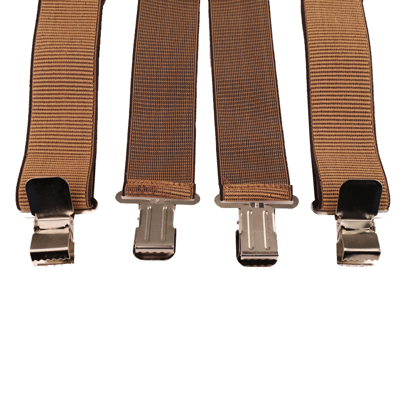 Brown Braces Strap 50mm Wide Heavy Duty Suspenders Adjustable Unisex