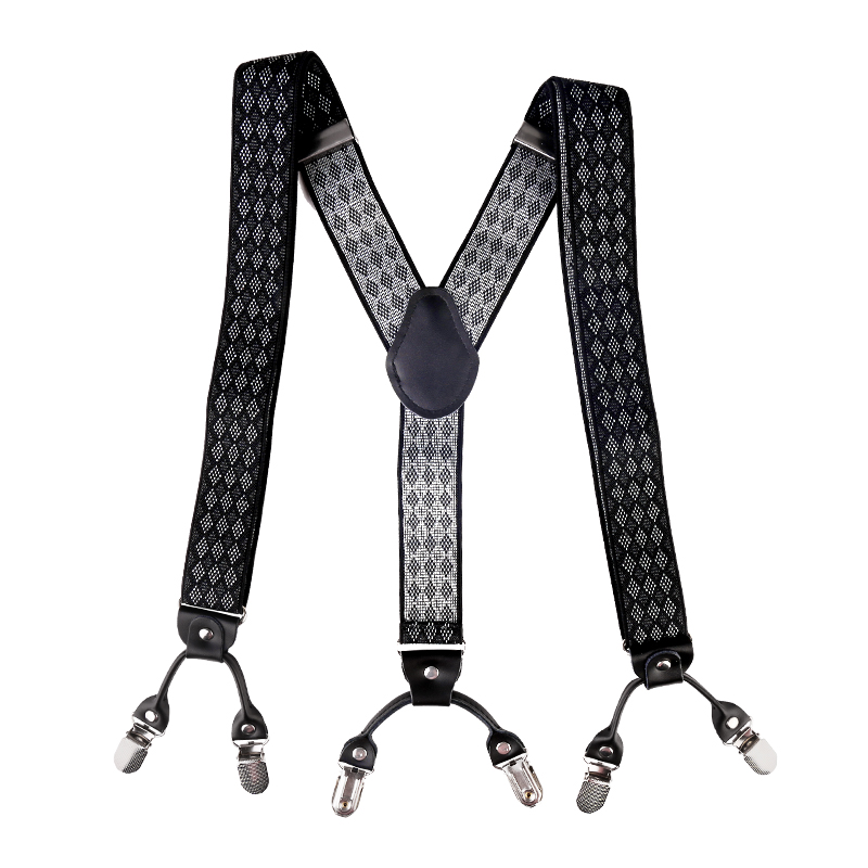 Business Men Adult Suspenders Clip Refined Non-slip Shoulder Straps - Prismatic