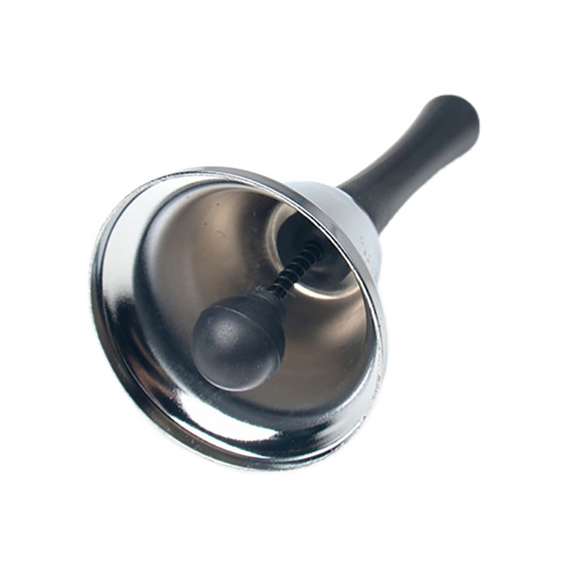 Butler Bell Reception Call Metal Hand Bell Small Attention School Bell Metal Loud Call for Service Counter Reception Tea Dinner