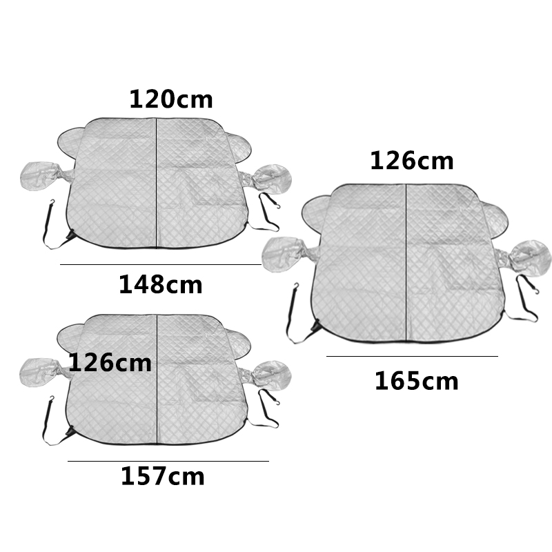 Car Windshield Snow Cover Winter Windscreen Covers Windproof Frost and Ice Removal for SUV Truck Sedan Van 65" x 49.6"