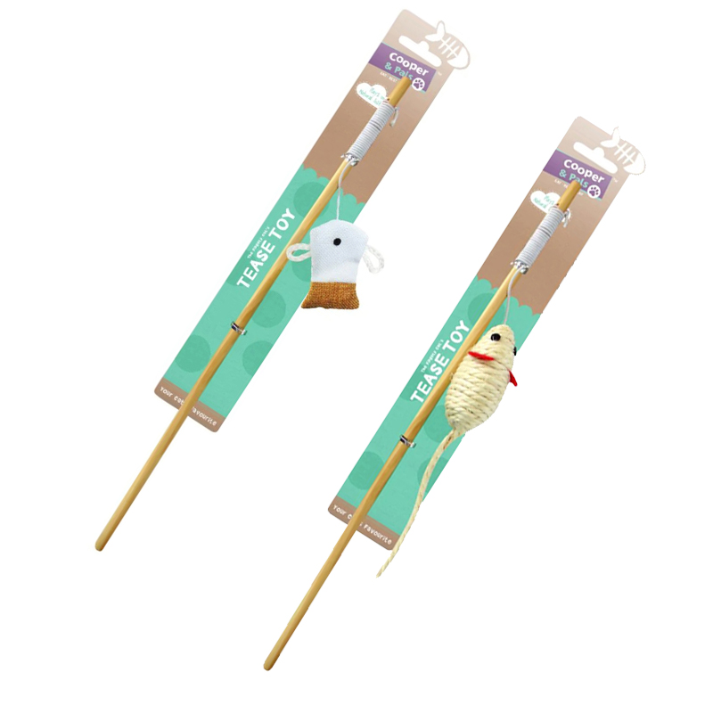 Cat Scratch Interactive Stick Pet Supplies Cat Tease Rod Cat Toy - Fish