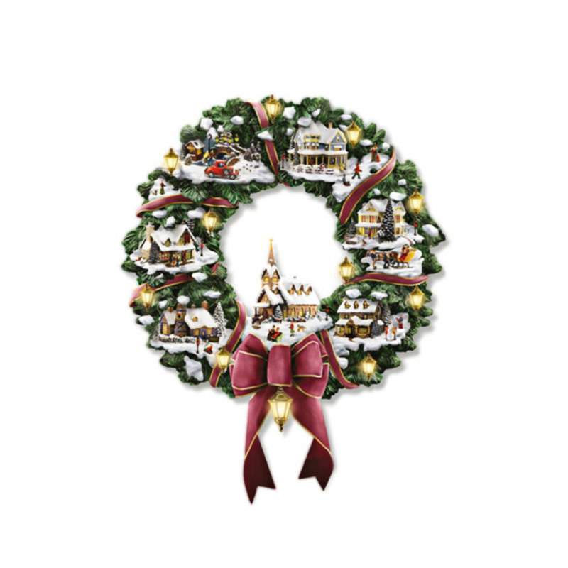 Christmas Window Stickers Xmas Snowman Santa Art Decal Wall Home Shop Decor - Garland Window I