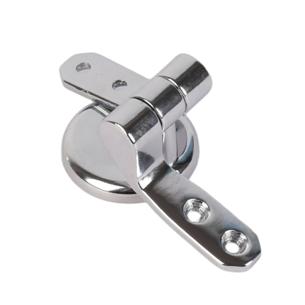 Chrome Replacement Set Toilet Seat Hinges with Fittings Universal Mountings