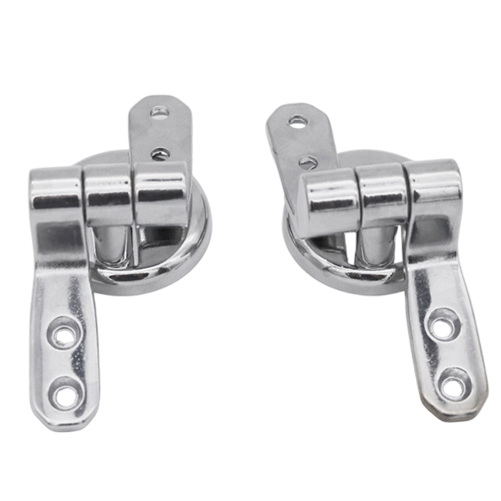 Chrome Replacement Set Toilet Seat Hinges with Fittings Universal Mountings