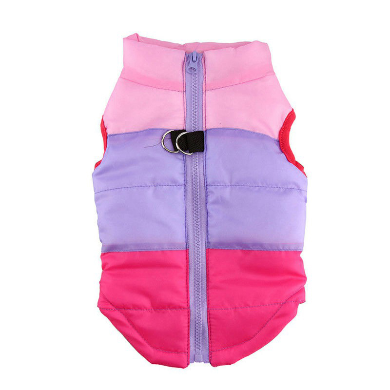 Comfy Pet Dog Cat Puppy Winter Coat Pulling Buckle Warm Vent Jacket - Size M