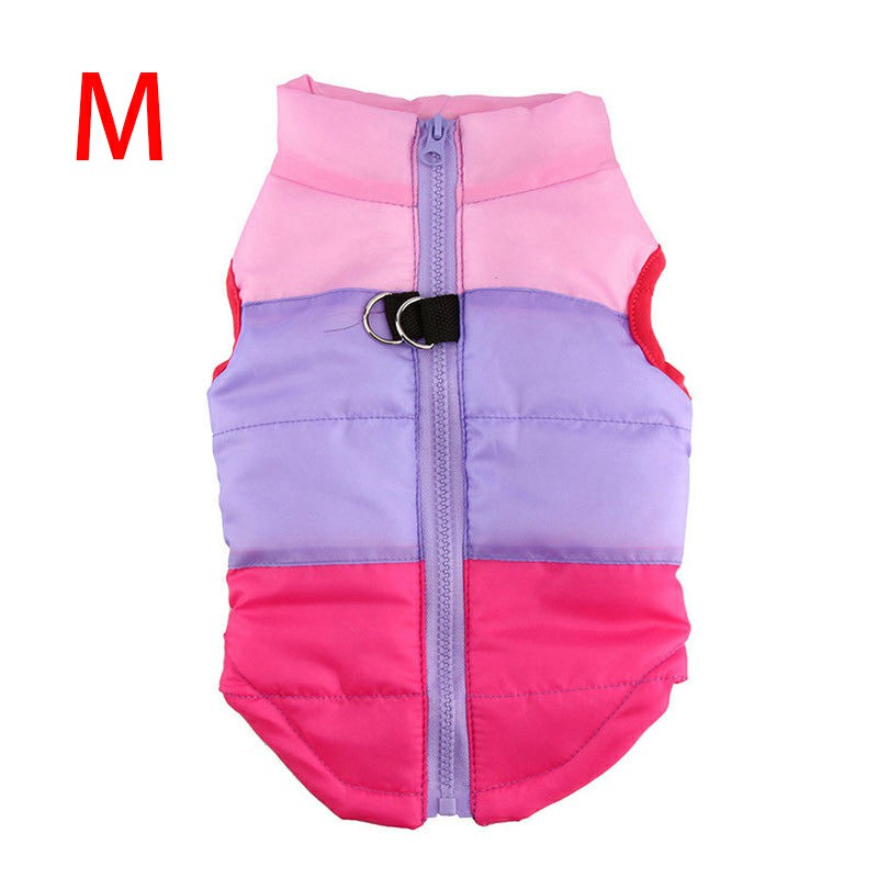Comfy Pet Dog Cat Puppy Winter Coat Pulling Buckle Warm Vent Jacket - Size M