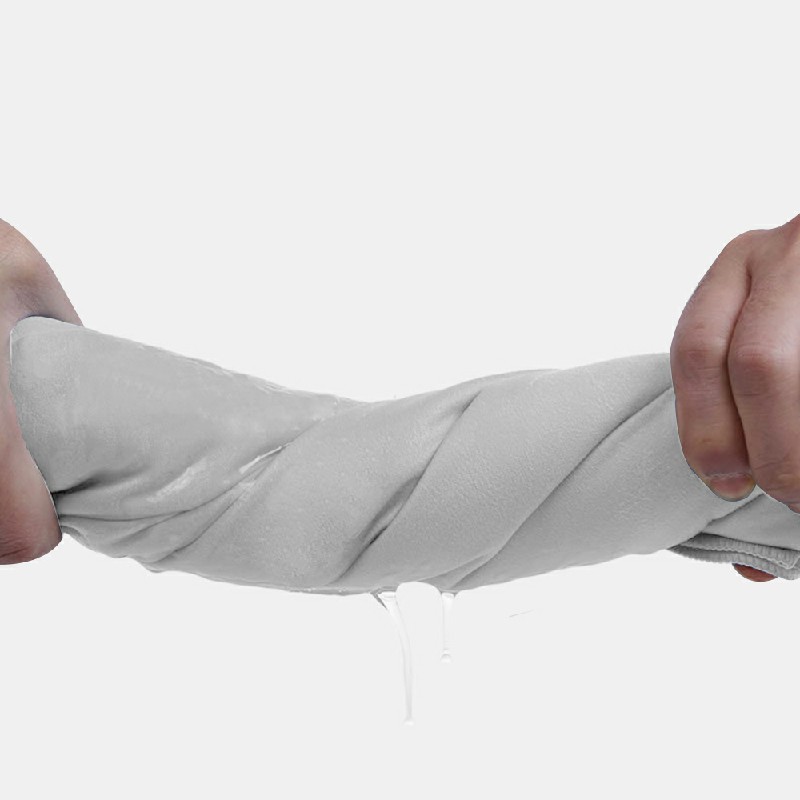 Compact Fast Drying Microfibre Beach Towel for Travel Camping Swimming 80*180cm - Grey