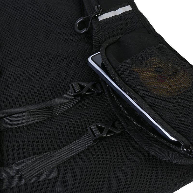 Cycling Running Vest Bag Reflective Hydration Vest Storage Bag Lightweight Backpack - Black