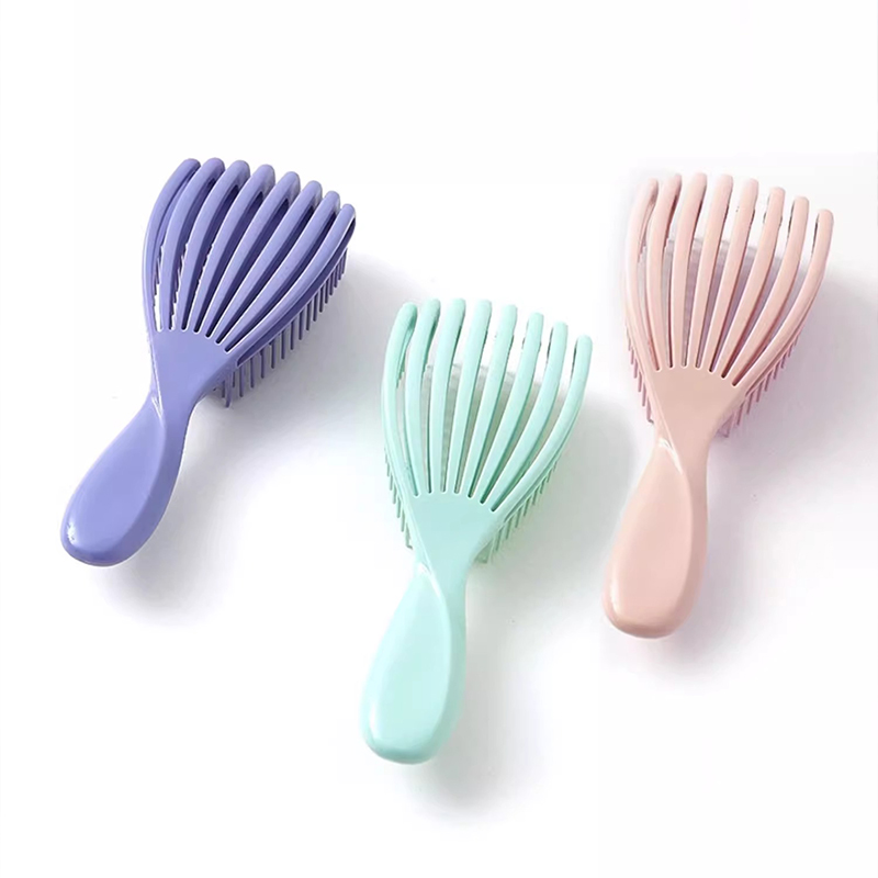 Detangling Hair Brush Wet/Dry Brush Shell Shaped for Women Salon - Random Sent