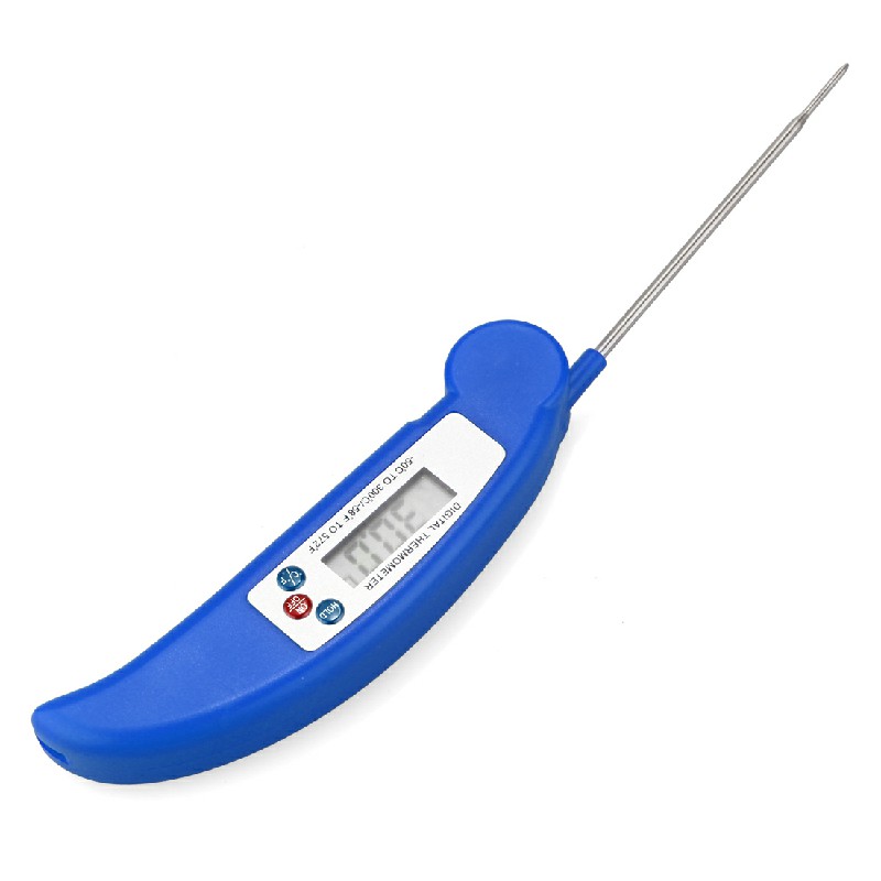 Digital Food Thermometer Probe for BBQ Meat Turkey Jam - Blue