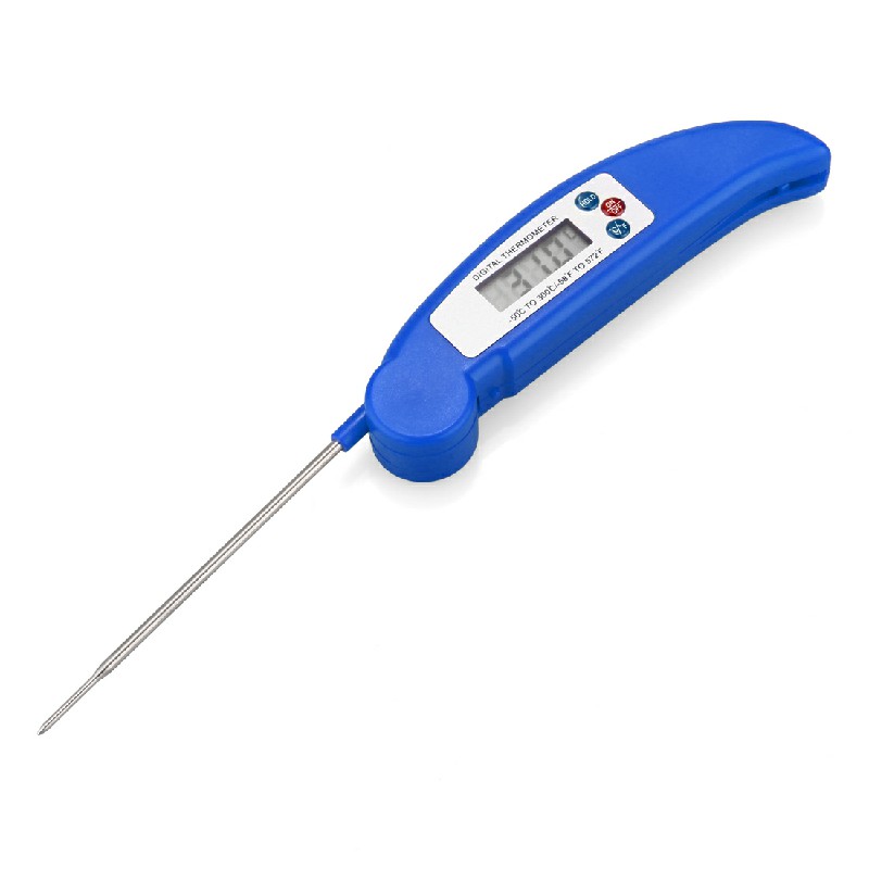 Digital Food Thermometer Probe for BBQ Meat Turkey Jam - Blue