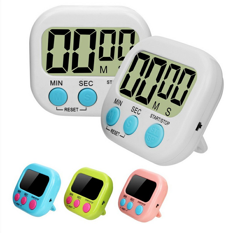 Digital Kitchen Timers with Loud Alarm for Cooking Baking Workout Sports Games - White