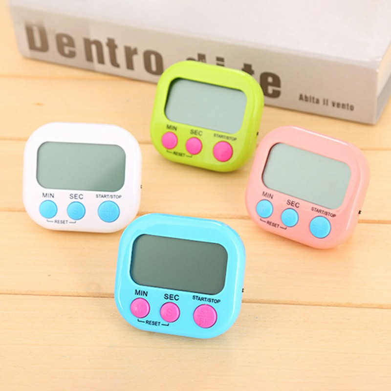 Digital Kitchen Timers with Loud Alarm for Cooking Baking Workout Sports Games - White