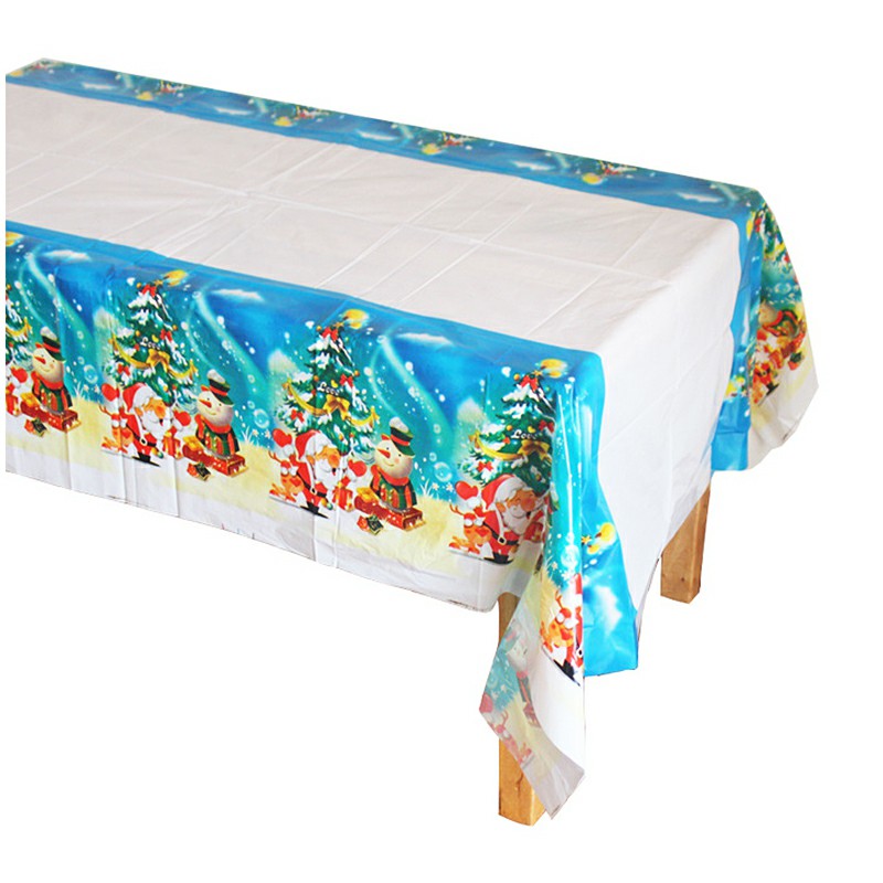 Disposable Christmas Themed Table Cloths Xmas Party Table Cover Home Decoration - Christmas 3